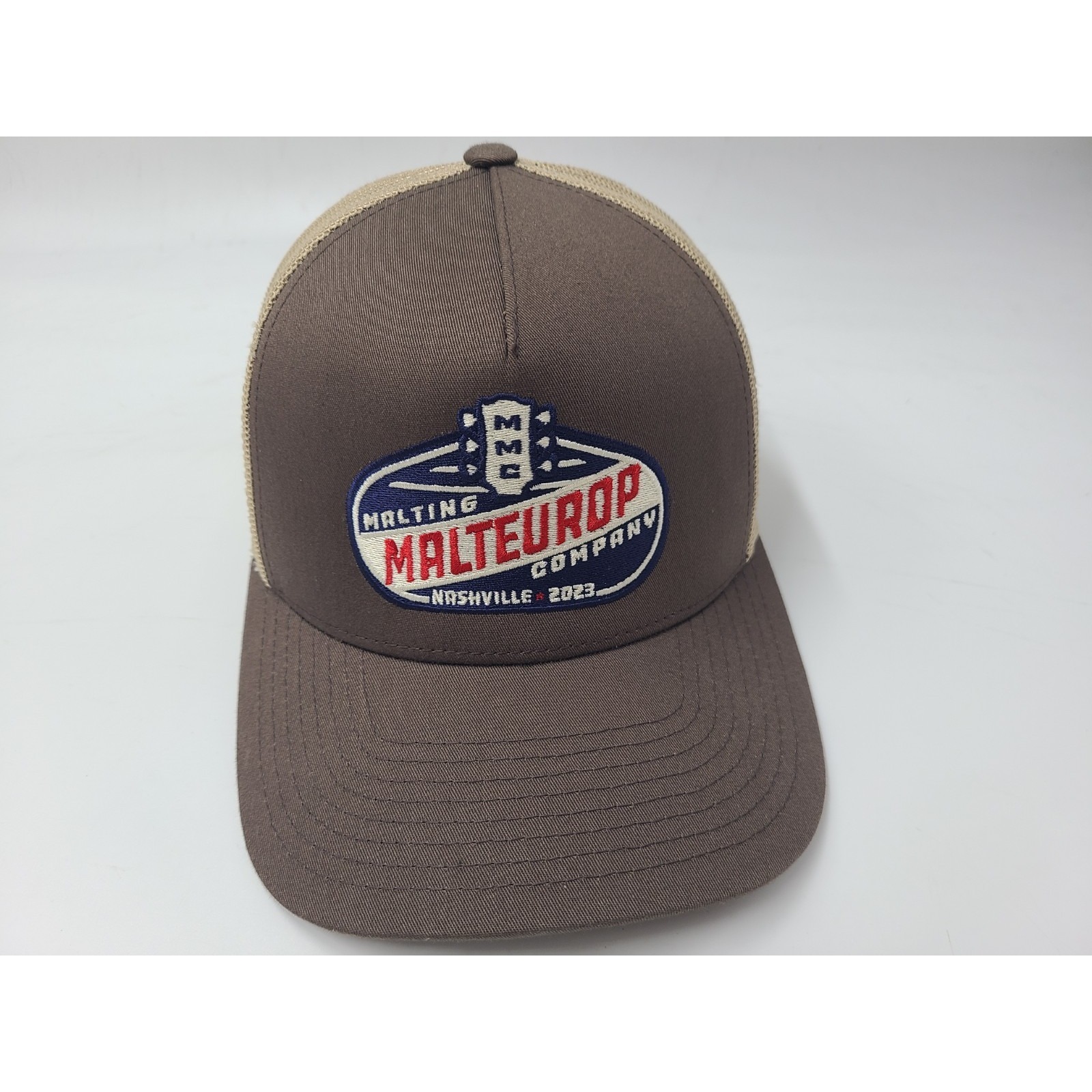 Malteurop Malting Company Nashville 2023 Mesh Trucker Snapback Hat Cap Men Brown